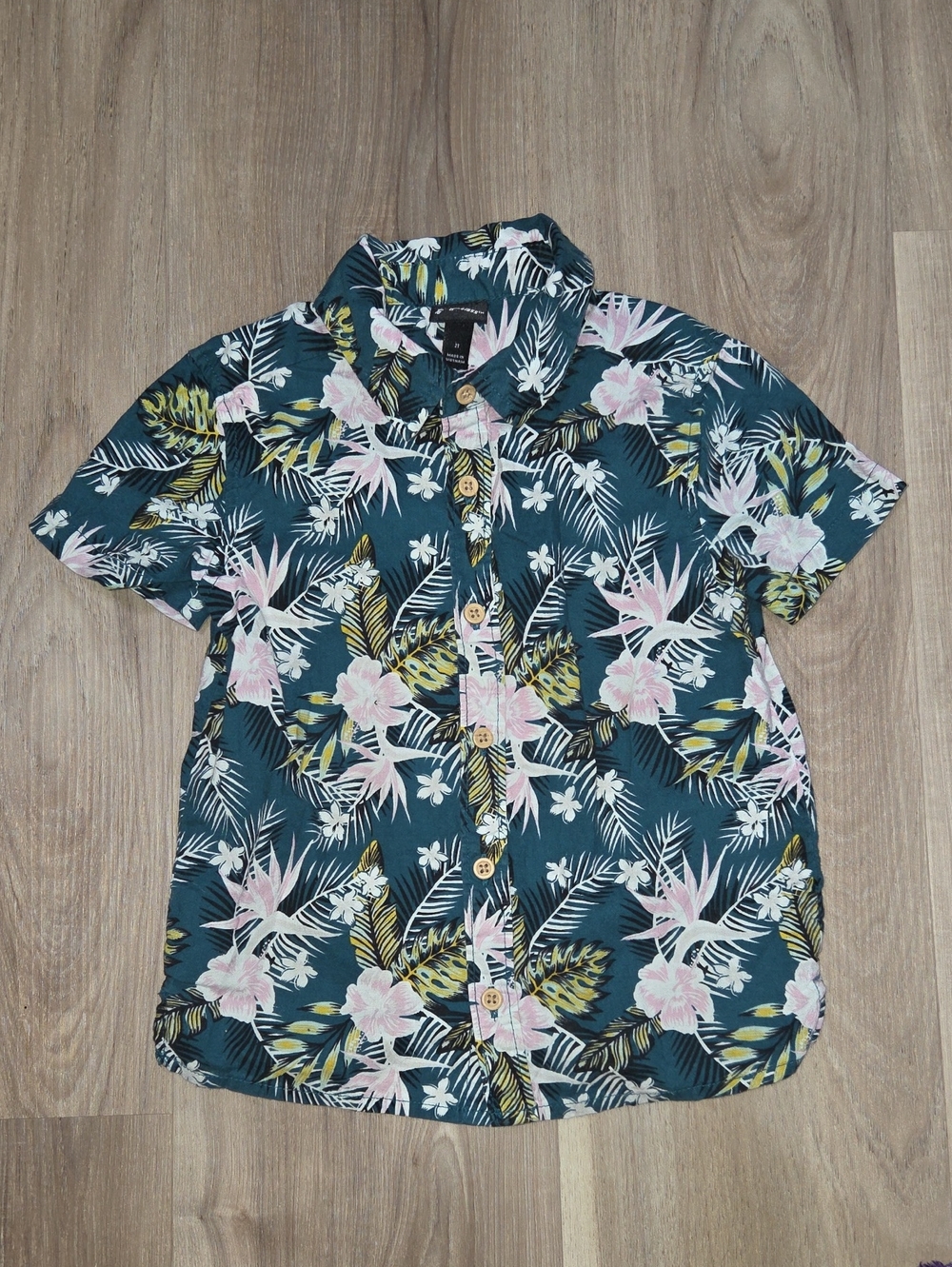 •Art Class• Toddler Boys Button Down Hawaiian Shirt